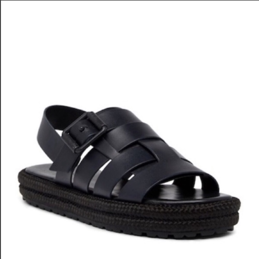 $360 NIB All Saints Leather Botan Sandals Black